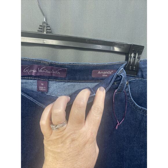 GLORIA VANDERBILT Women's Amanda Slim Jeans Size 16 (b29.1) - Picture 4 of 8